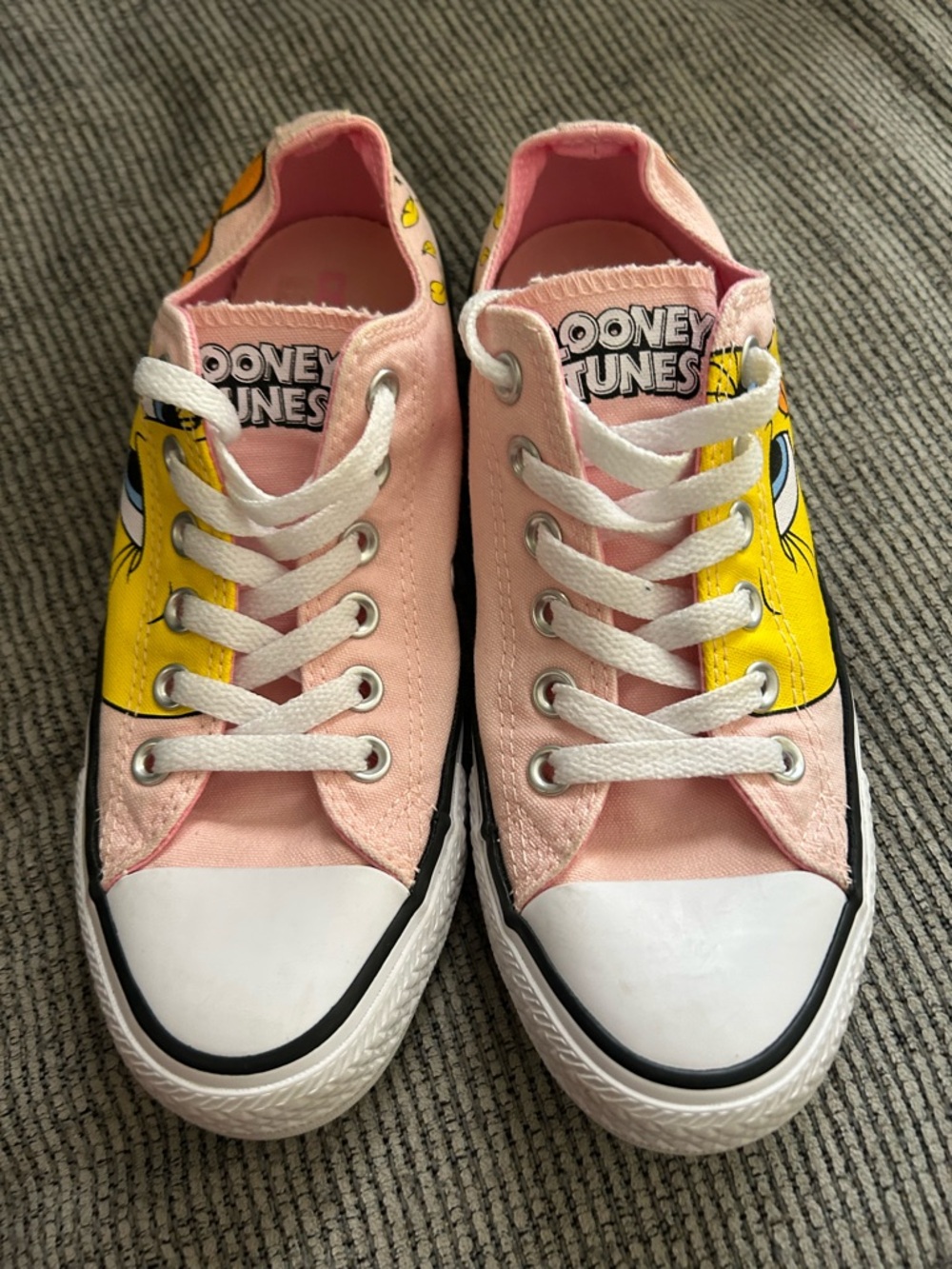 Converse Looney Tunes Pink & Yellow Low-Top Sneakers
